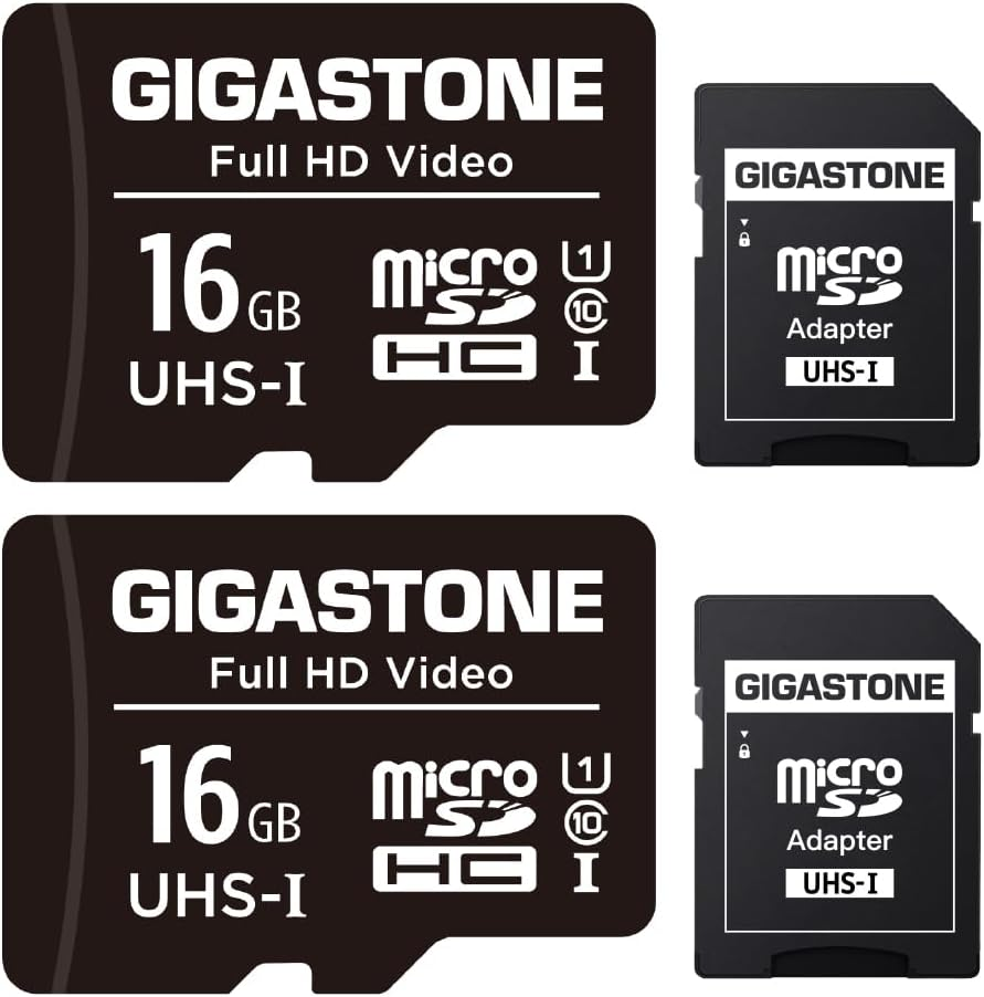 Gigastone 16GB 2-Pack Micro SD Card, FHD Video, Surveillance Security Cam Action Camera Drone, 85Mb/S Micro SDHC UHS-I U1 Class 10 image number 5