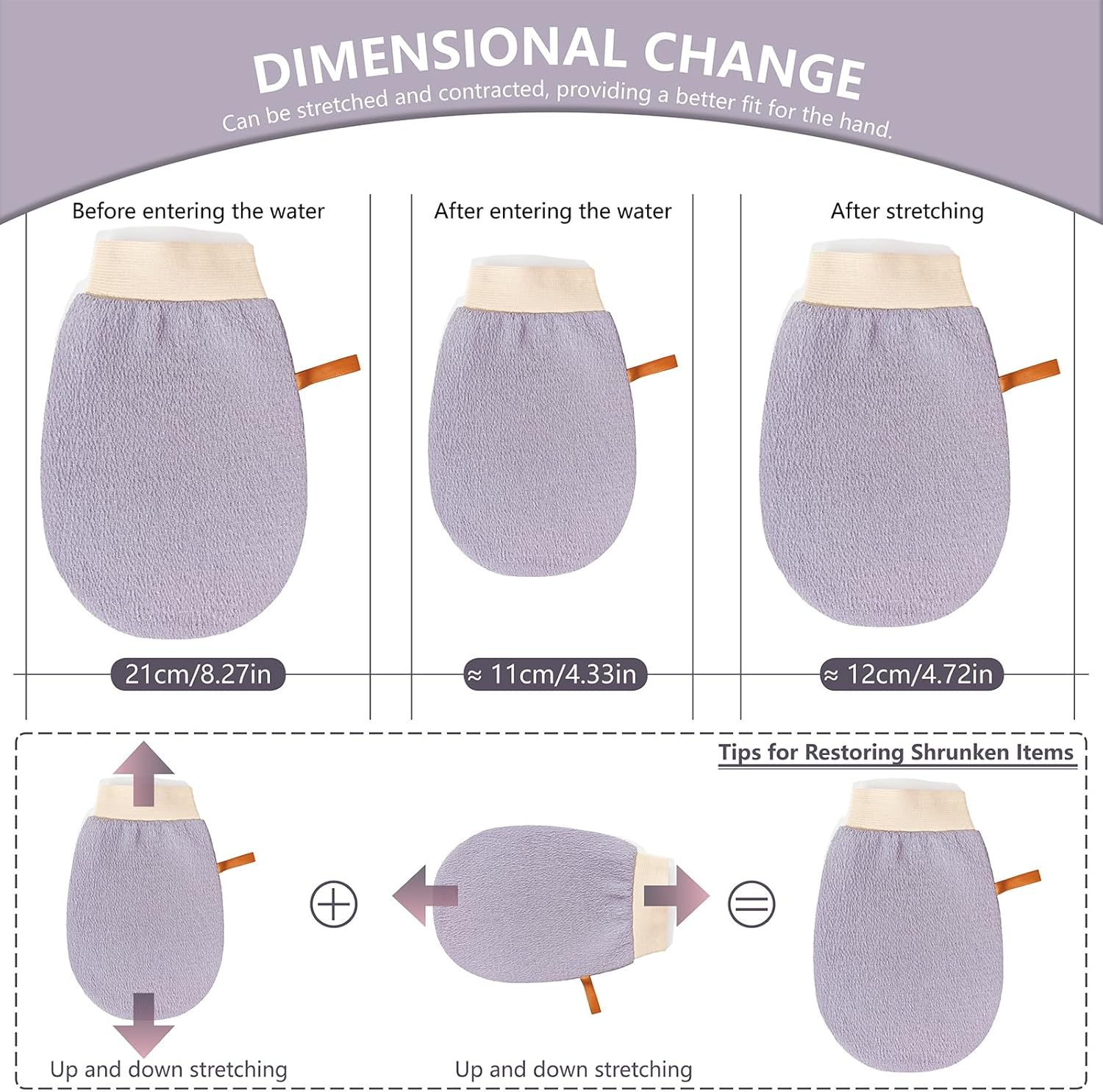 Clearnest Korean Exfoliating Glove Mitt 4 Pack - Dual-Sided Texture Body Scrubber for Deep Exfoliation & Dead Skin Removal - Premium Quality Bath Gloves for Women and Men - 4 Colors (14X21Cm) image number 1