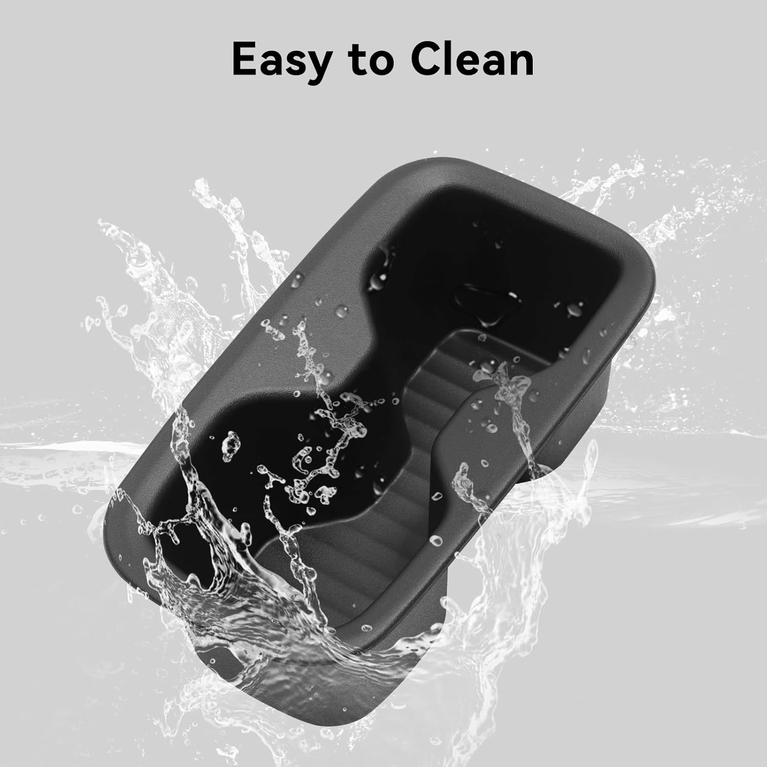 LUCKEASY 2PCS 3Rd Row Cup Holder Insert for Hyundai Santa Fe 6/7 Seat 2024 2025 Drink Limiter Interior Accessories TPE Black image number 4