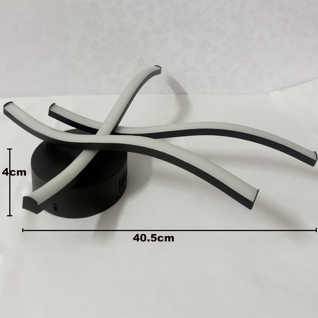 Modern Led Chandelier Black Semi Flush Mount Ceiling Light Fixture,Diy Hallway Light for Hallway, Entrance, Cafe,Living Room, Bedroom, Corridor, Porch image number 3