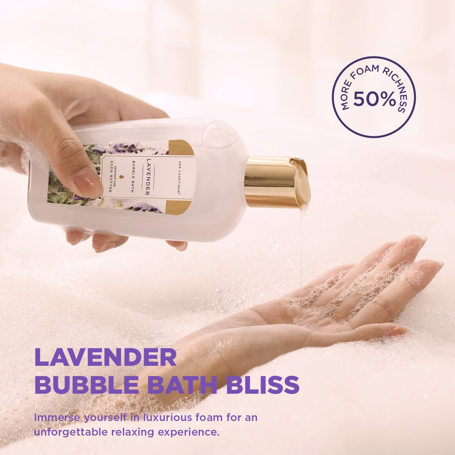 Gift Baskets for Women Spa Gifts for Women 15Pcs Lavender Home Spa Kit for Women Gifts Spa Luxetique Bath and Body Gift Sets Tote Bag Gifts for Women Birthday Gifts for Women Gifts for Women image number 4