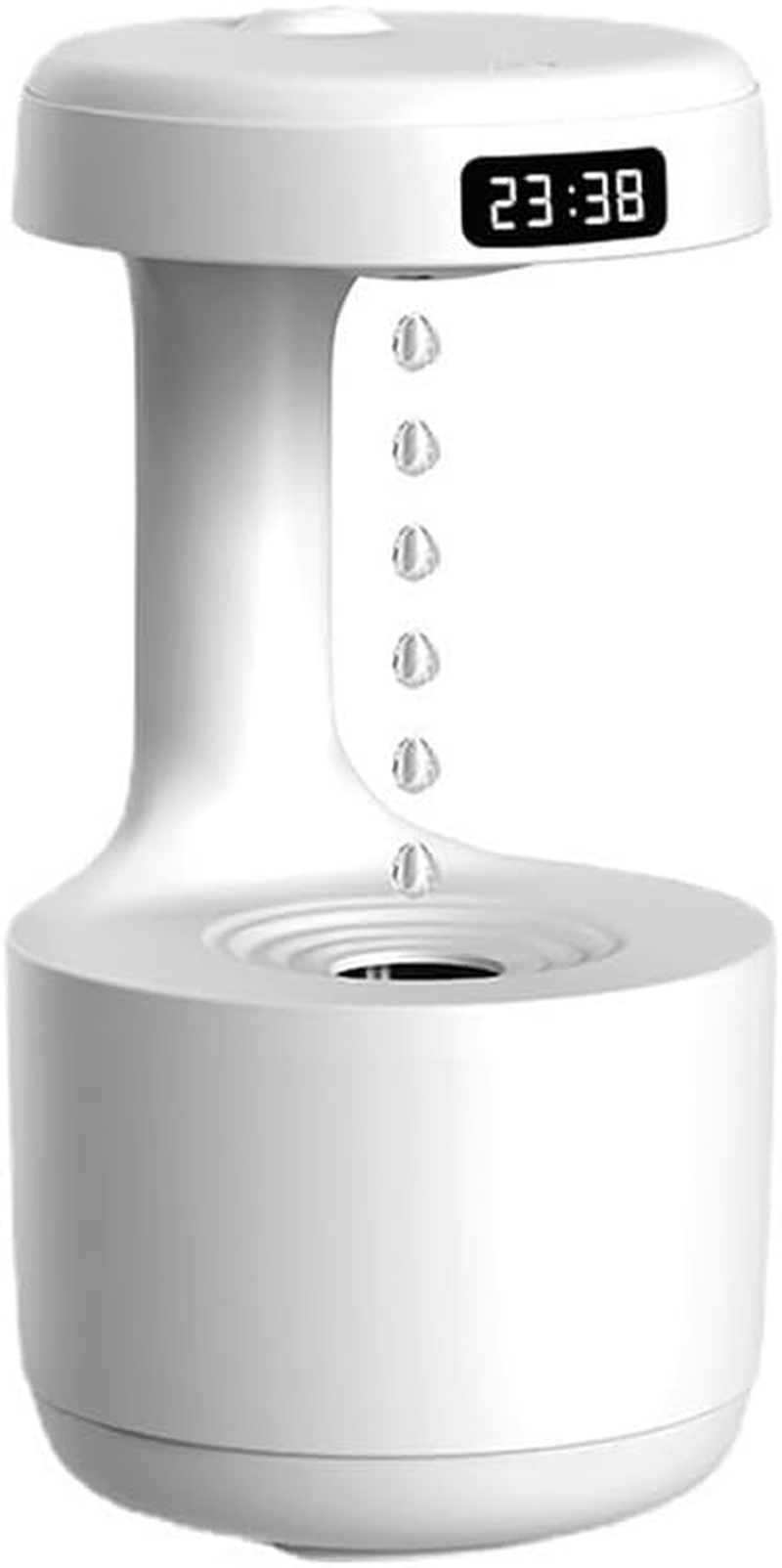 Leona Co 1000Ml Humidifier Quiet Ultrasonic Cool Mist - Large Capacity USB Touch Control, Anti-Gravity Water Drops, Night Light, for Bedroom, Office, Nursery - Auto Shut-Off (White) image number 1