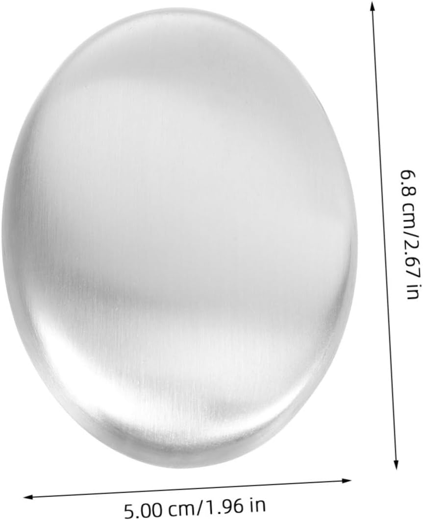 TOPPERFUN 2Pcs Stainless Steel Odor Remover Soap Odor Absorber for Hands Kitchen Travel Friendly Stainless Steel Soap for Fresh Smelling Hands after Cooking image number 5
