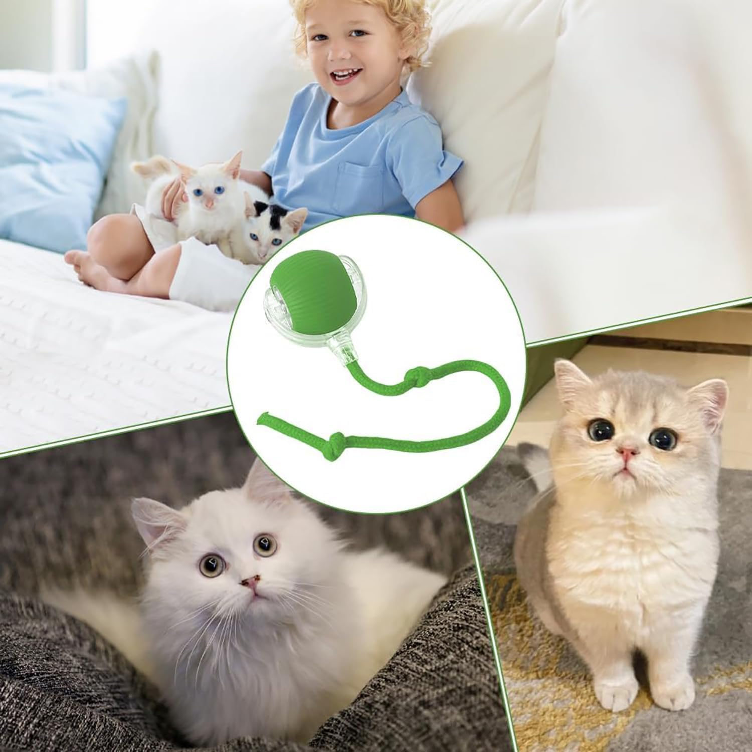 1 PCS Interactive Dog Toys Interactive Rolling Dog Ball Smart Cat Toy Ball Rolling Dog Ball Cat Toys Rolling Ball Dog Ball Toy 360&deg; Smart Automatic Rolling Ball Toy for Indoor Dogs/Cats image number 5