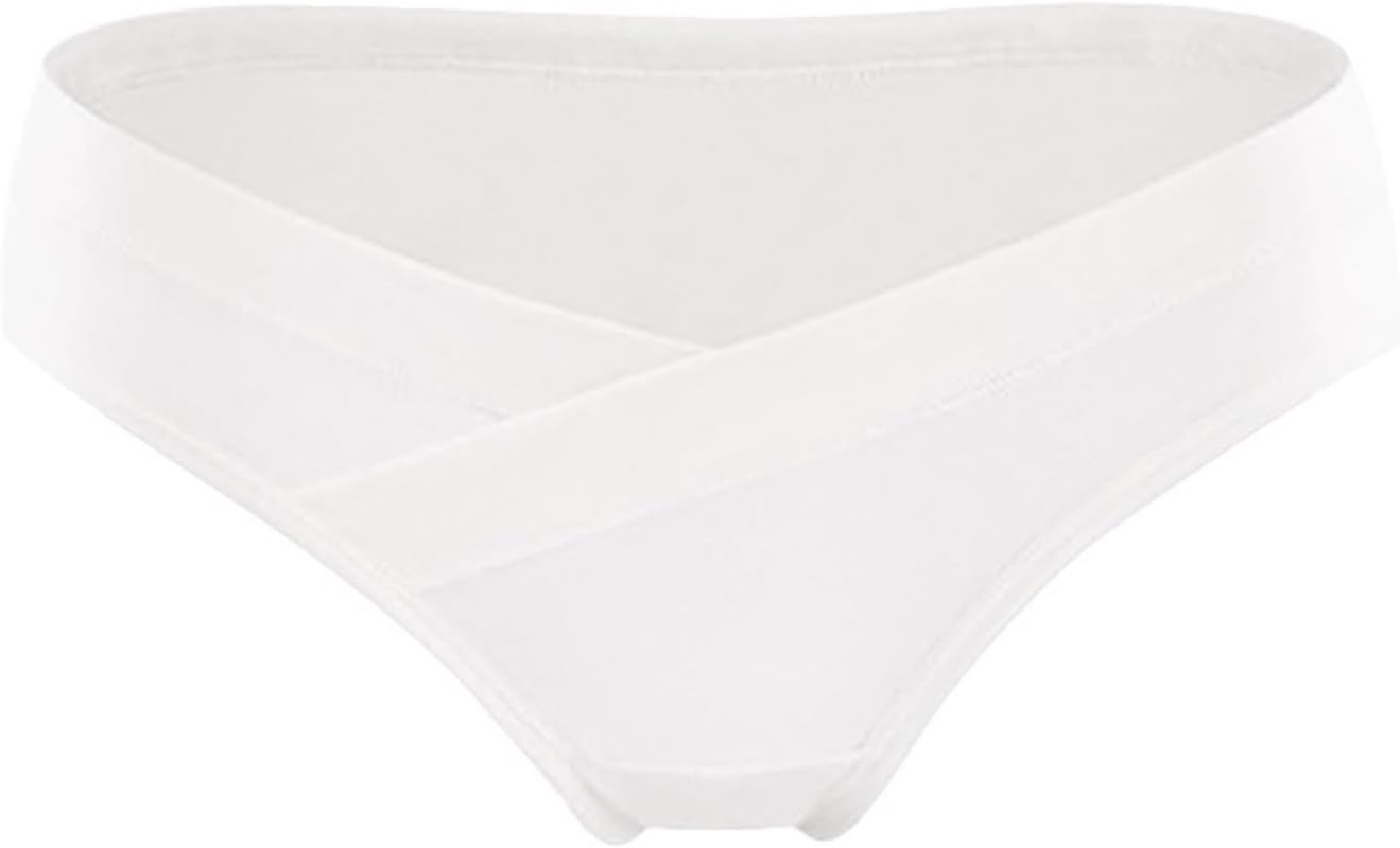 Women'S Cotton Maternity Panties under the Bump Hipsters Low Waist Pregnancy Briefs U-Shape image number 4