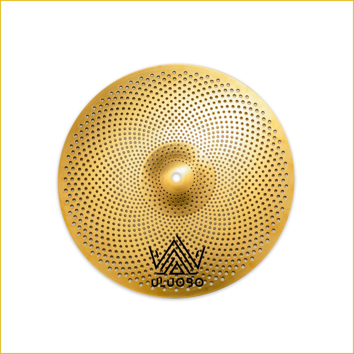 ULUOBO 13 Inch Low Volume Hi Hat Cymbals Cymbal for Quiet Practice (Black, 2 Pieces) image number 1