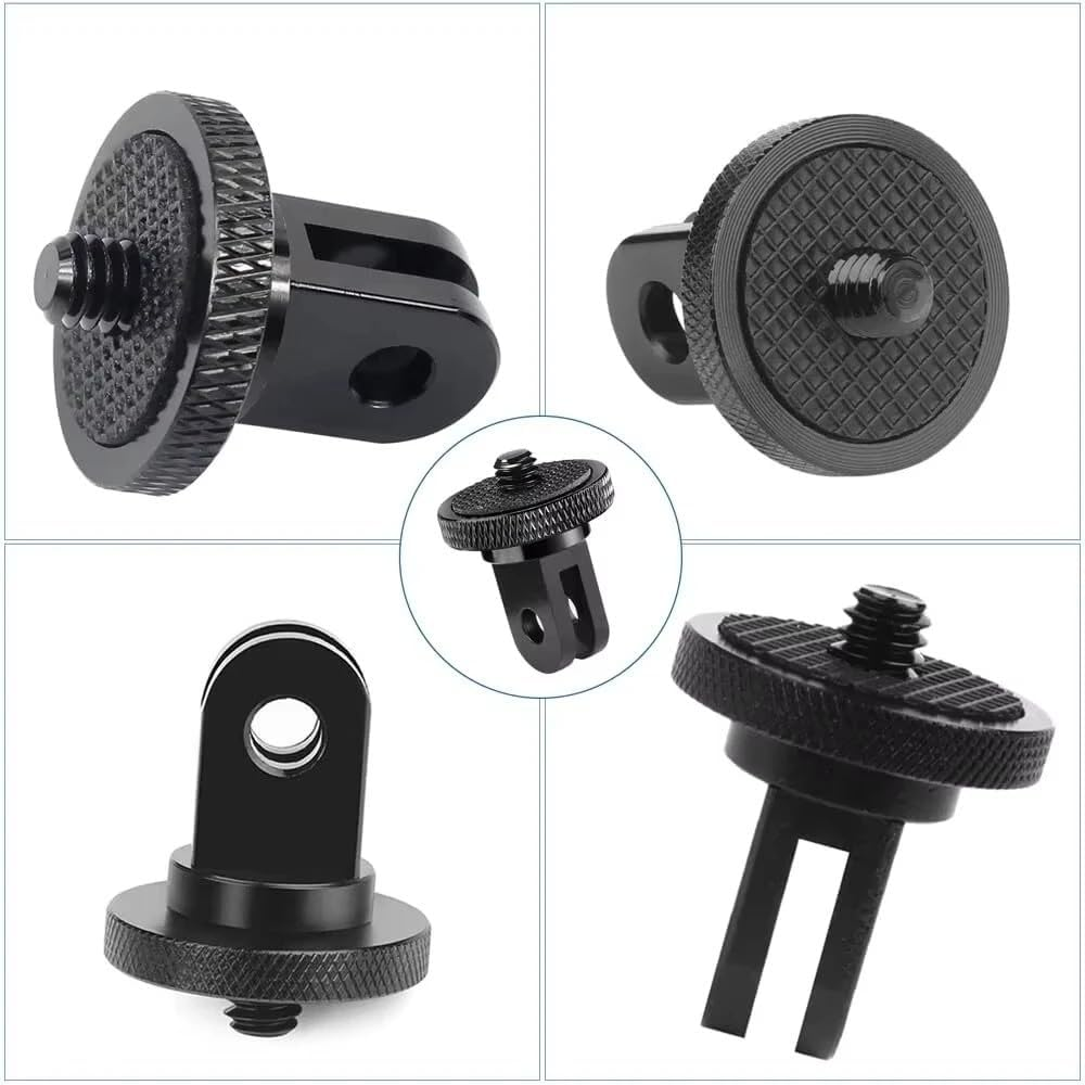 Yimaneili Camera Mount Adapter for Gopro,Cnc Aluminum Alloy 1/4-20 Conversion Adapter, 1-Piece Set Suitable for Gopro 12/11/10/MAX Insta360 X4/X3/X2/RS/R Sports Camera Tripod Installation Accessories image number 3