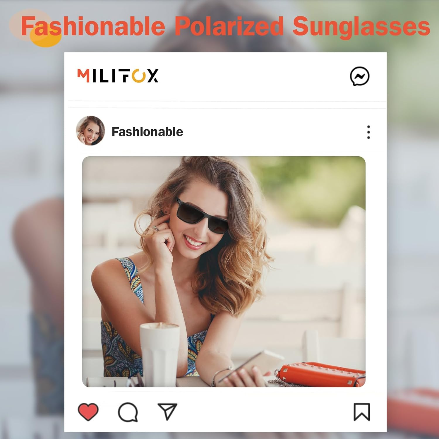 Polarized Sunglasses Plaid Frame UV400 for Men and Women Sun Glasses Outdoor Durability Comfortable with Uv Protection - Black Frame Red Line Gray Lens image number 2