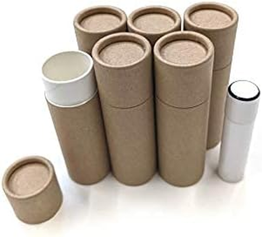 Empty Cardboard Deodorant Containers - Push-Up Style, Top-Fill, Reusable and Biodegradable 1.0 Oz (15-Pack) Brown image number 2