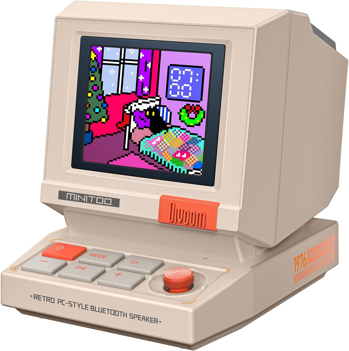 Divoom Minitoo Retro Pixel Bluetooth Speaker &ndash; 90S-Inspired PC Design,App Control, Alarm, White Noise, Retro Desk Speaker for Music, Room Decor image number 3