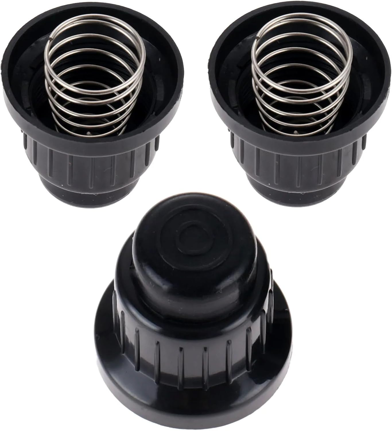 Recdec 3 Pack AA Battery Push Button Igniter Caps Replacement Ignitor Switch Cap Knob with Spring for Blackstone Char-Broil Propane BBQ Table Gas Grill Fire Pit Spark Generator