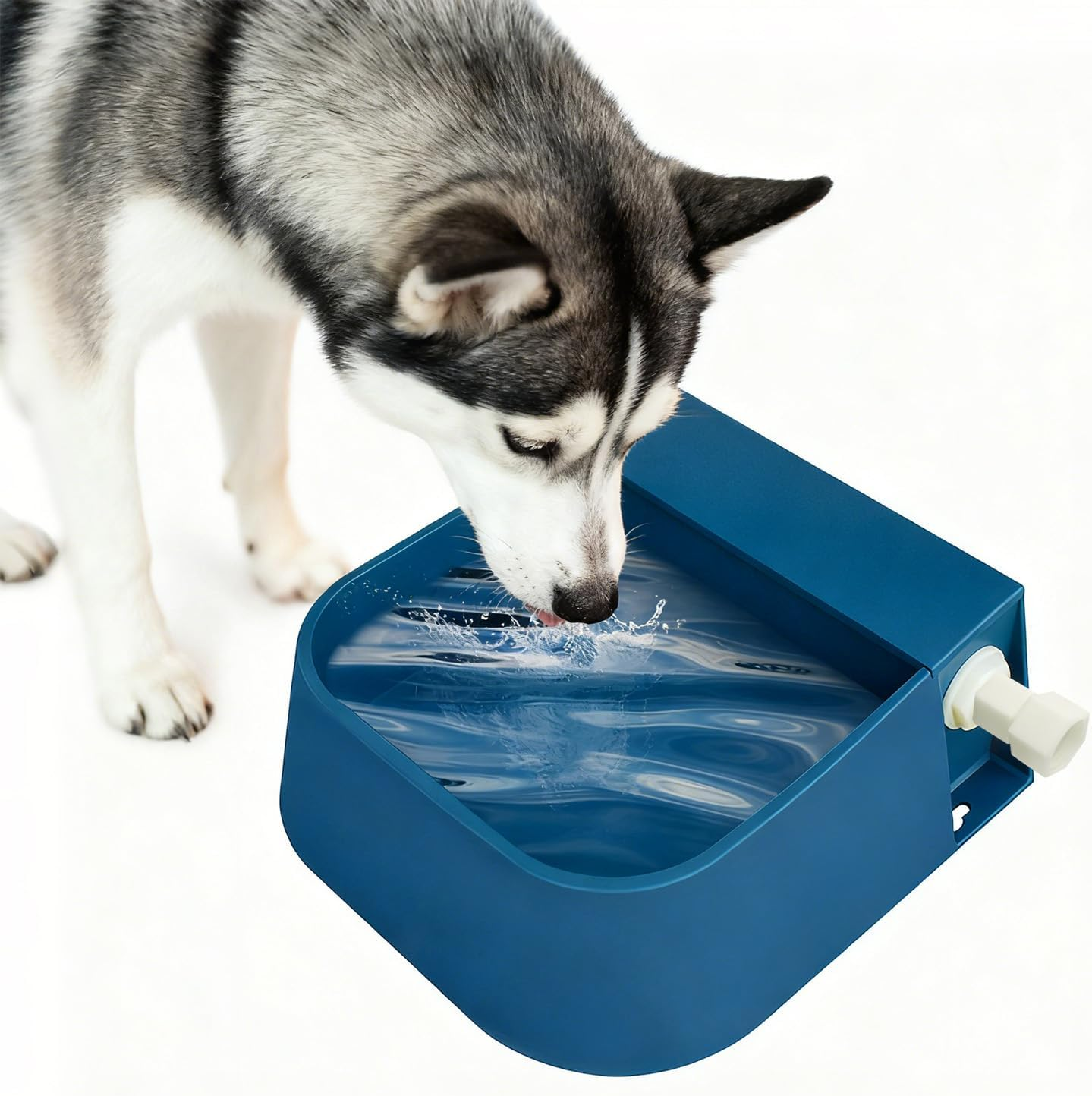 Enjoying Dog Automatic Waterer Bowl 2L Outdoor/Indoor Auto Pet Water Dispenser Float Valve Livestock Waterer for Dog Cat Chicken