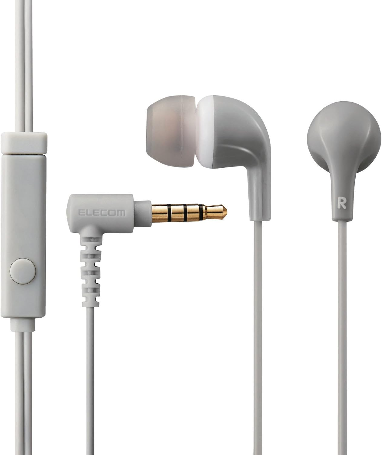 Elecom EHP-CN300MGY Stereo Headphone (With Microphone) Canal CN300 Gray image number 6