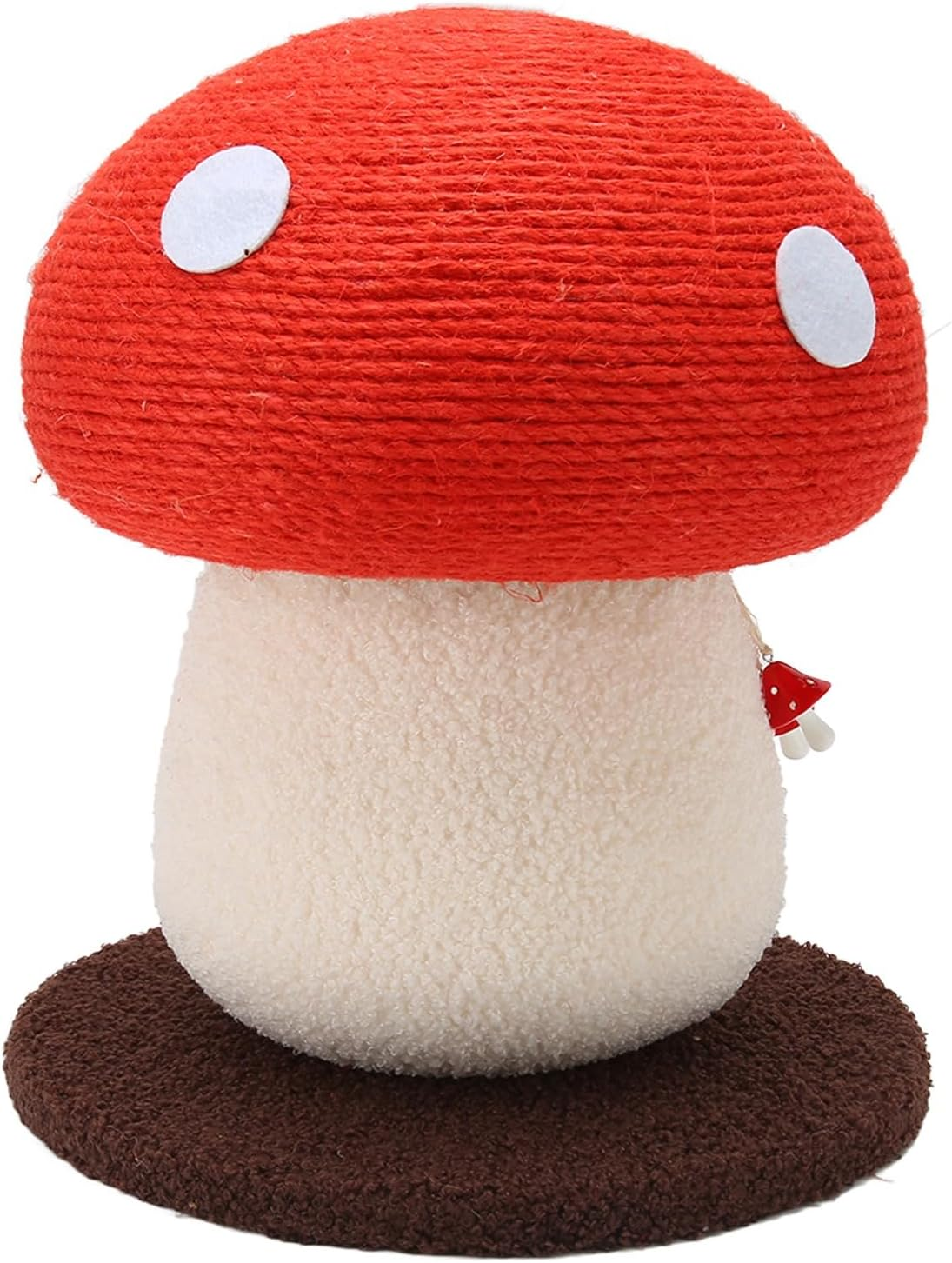 Cat Scratching Post, Mushroom Tall Cat Scratcher Sisal Board Scratche Sisal Scratching Poles Cute Furniture Interactive Activity Pad Toys for Kittens and Small Cats Pets image number 3
