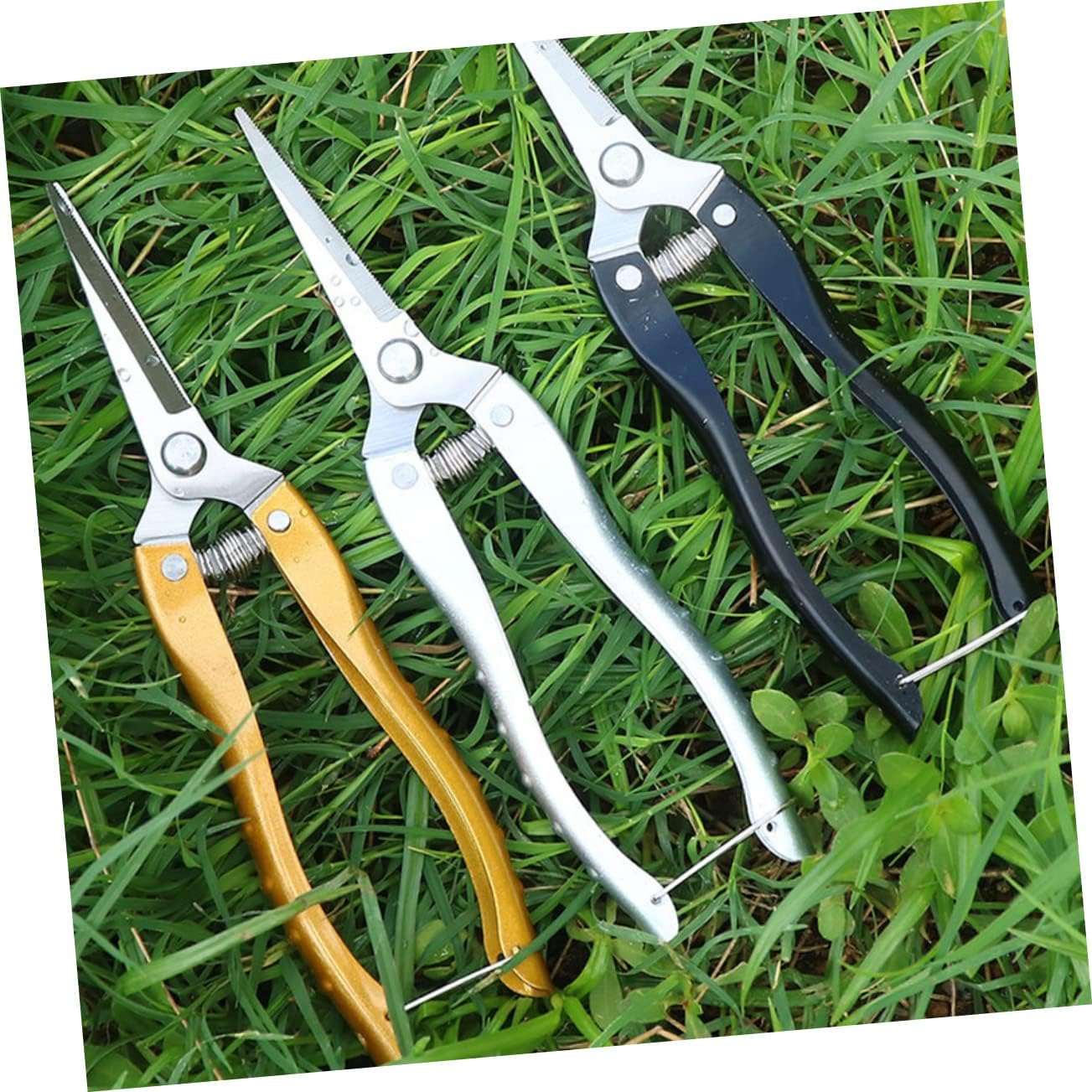 DOITOOL 2Pcs Garden Pruning Scissors Stainless Steel Gardening Scissors for Plant Shears for Garden Shears Pruning and Harvesting image number 2