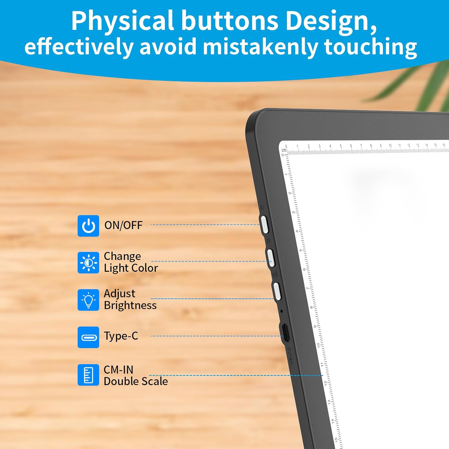 Phylosal Magnetic A4 Light Pad, Super Bright Light Box with Side Button, Diamond Art Light Board, Lightbox for Tracing and Drawing, USB Power Artcraft Light Table for Sketching, Weeding Vinyl (Black) image number 5