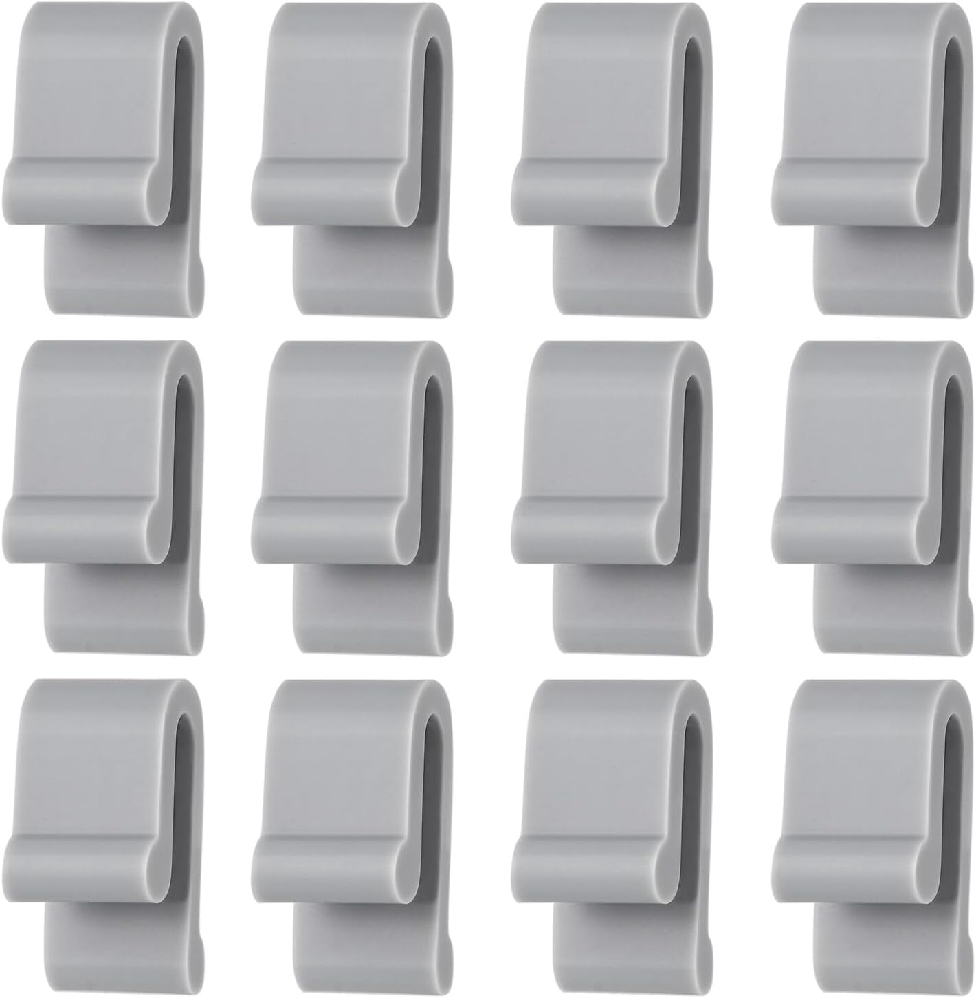 12Pcs Dutch Oven Lid Protector Clips, Silicone Dutch Oven Lid Flexible Bumper Dutch Oven Protective Clip Lid Protector Clips for Storage (Gray)