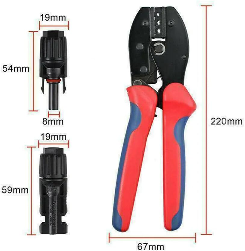 Solar Panel for MC4 Crimper Cable Stripper Wiring Connector Crimping Tools Set image number 5