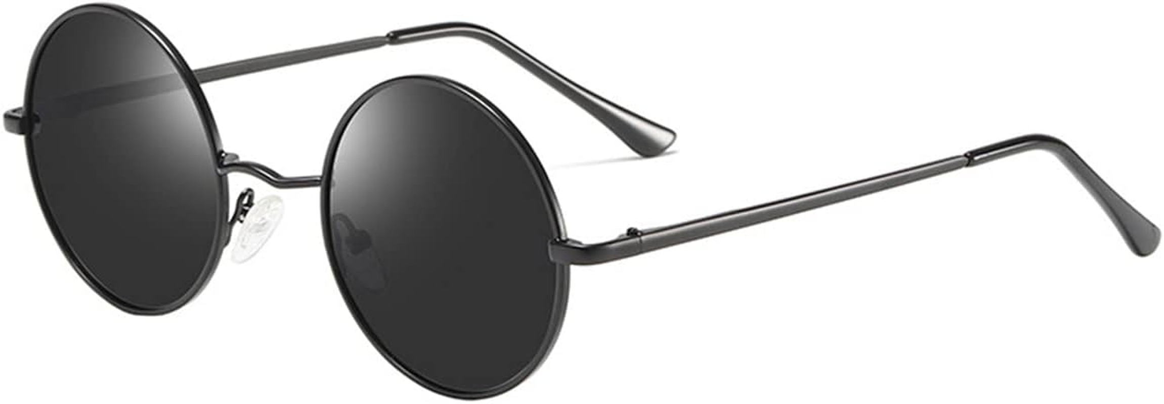 Kiduo Retro round Polarized Sunglasses for Men Women Small Circle Sunglasses John Lennon Style