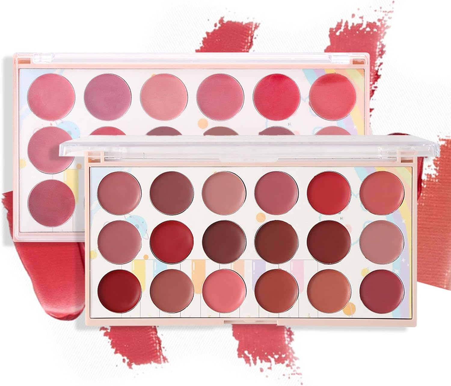 Matte Red Lipstick, Lipstick Palette, 18-Color Lip Gloss, Sweat-Proof Lipstick, Portable Lip Palette, Matte Lip Cream, Long-Lasting Lipstick, Lipstick Set, Red Lipstick Palette for Girls image number 5