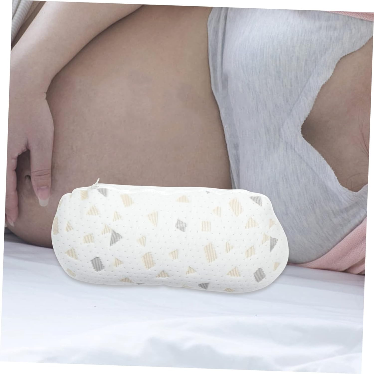 Andwoork Pregnancy Pillow, Soft Pregnancy Body Pillow, Maternity Pillow Support for Back, Belly, Maternity Pillow for Pregnant Women, Adjustable and Detachable(White) image number 2