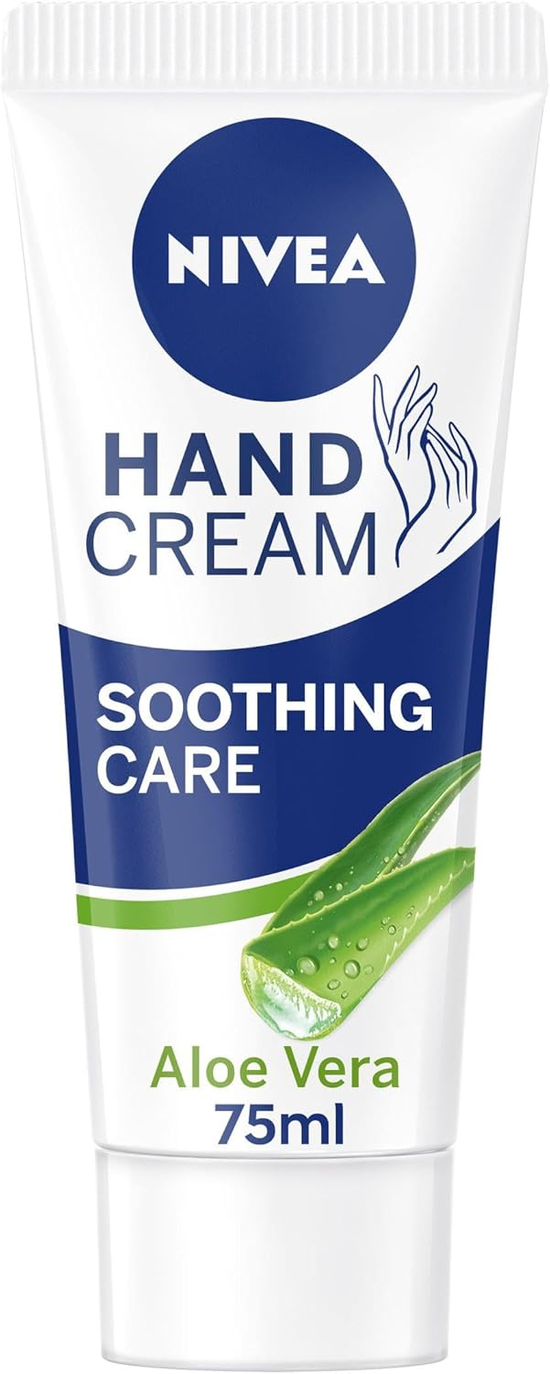 NIVEA Soothing Care Aloe Vera Hand Cream (75Ml), 24H Moisturising Hand Cream for Dry Cracked Hands, Non-Greasy, Fast-Absorbing Formula Soothes Skin