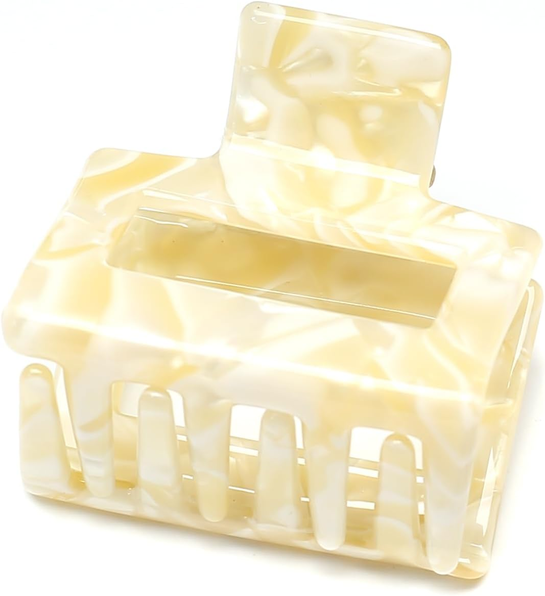 Qingoo Small Cellulose Acetate Hair Clip Beautiful Women'S Hair Clip Headdress Elegant Hair Accessory 1 Piece (5.2 Cm X 4.8 Cm, Purple Red)