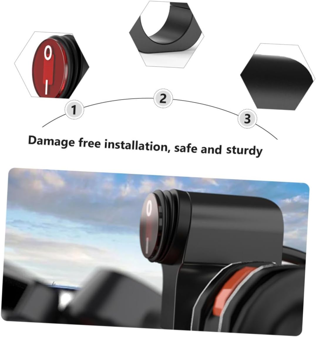 BUGUUYO Motorcycle Handlebar Switch 3-Wire on off Button with Light 22Mm Driving Lamp Toggle for Small Motorbike Fog Light Electrical Parts image number 2