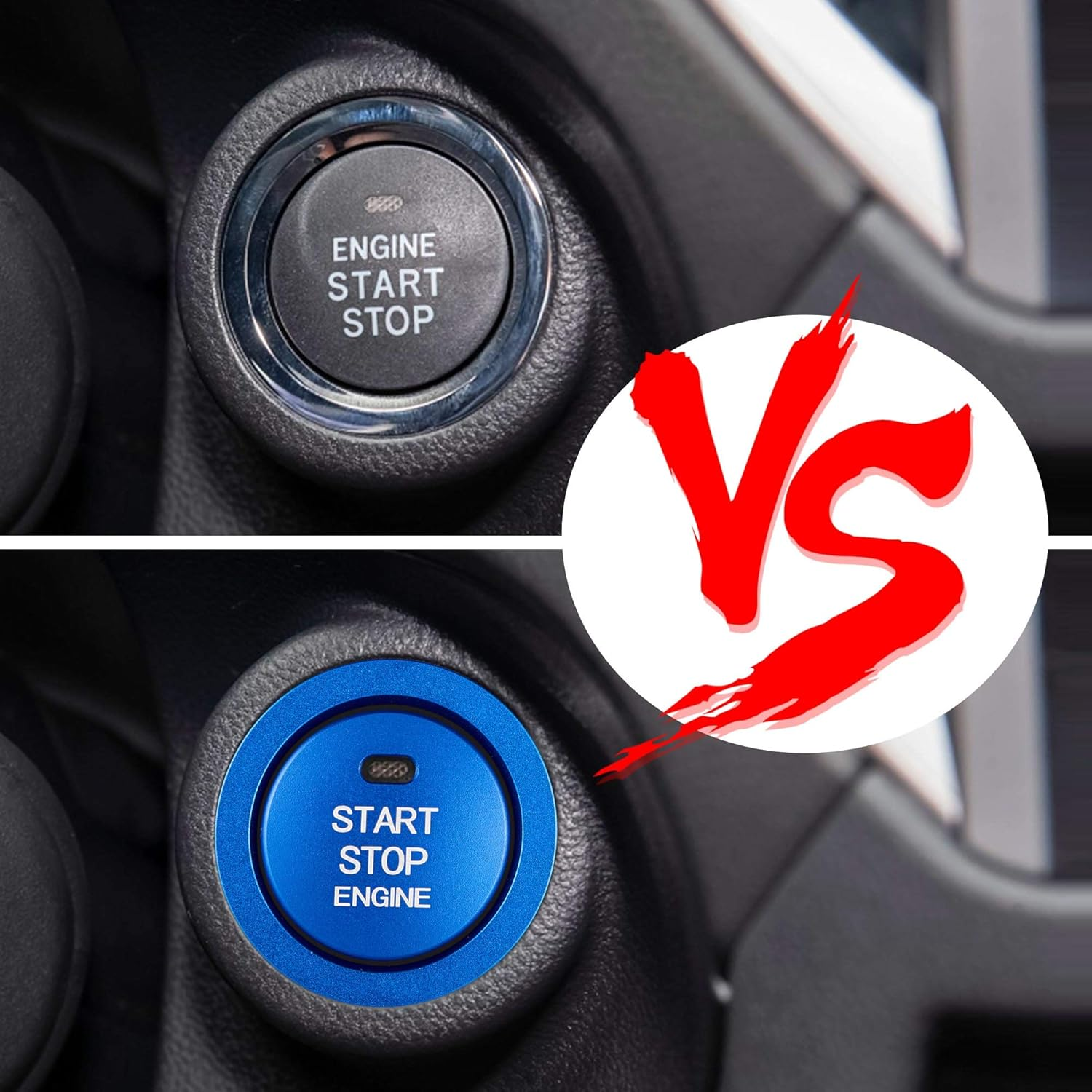 TOMALL Aluminum Engine Start Stop Push Button Cover Trim Compatible with Subaru Forester Legacy Impreza Outback Ascent BRZ XV Car Engine Ignition Start Button Cap Surrounding Trim Ring (Blue) image number 5
