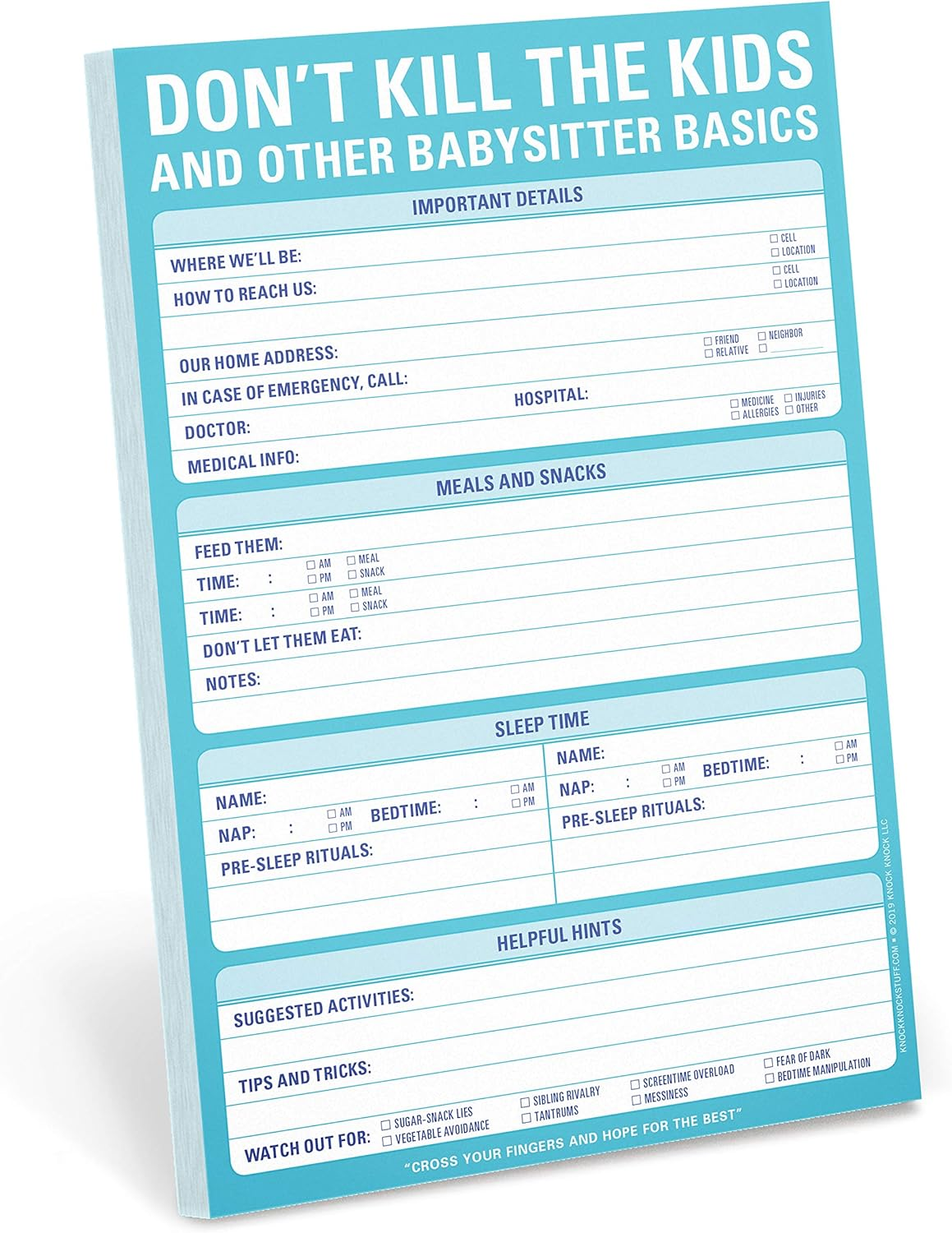 Knock Knock Make a Decision Checklist Note Pad, 6 X 9-Inches