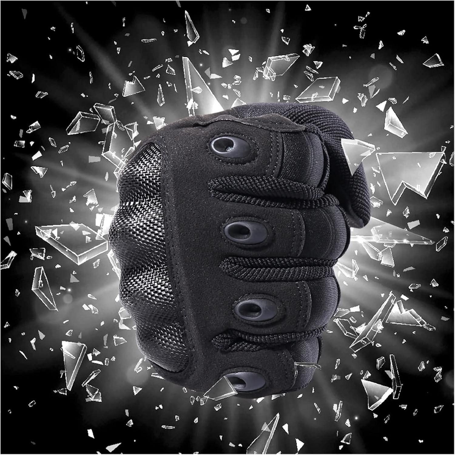 KANGYEBAIHUODIAN Motorcycle Full Finger Gloves Men Touch Screen Breathable Motorbike Riding Motocross Moto Racing Biker Enduro Protective Gear (Color : Black, Size : L) image number 3