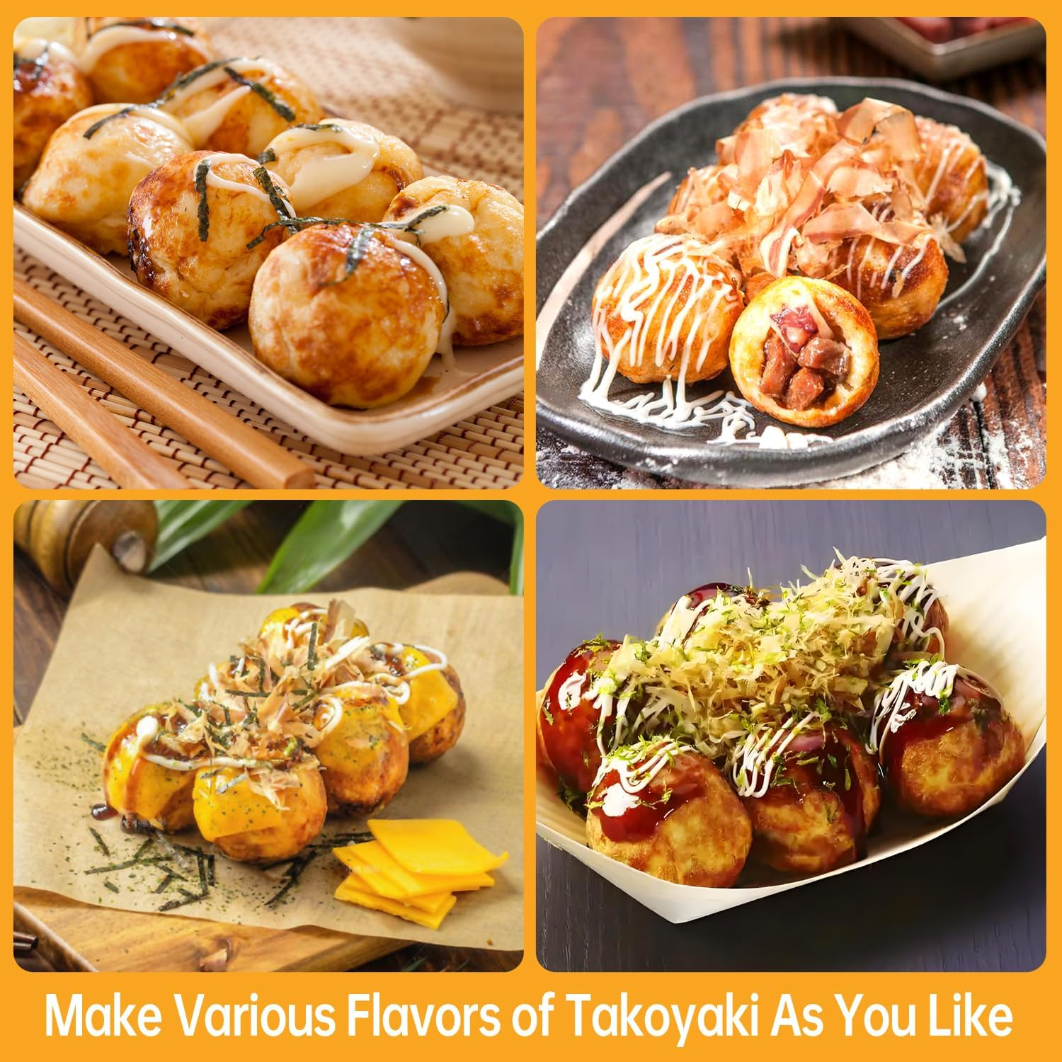 Kitment Electric Takoyaki Maker with Temperature Control, 18-Hole Octopus Ball Maker Machine for Japanese Takoyaki, Cake Pops & Mini Pancakes, Includes Tools, AU Plug image number 6