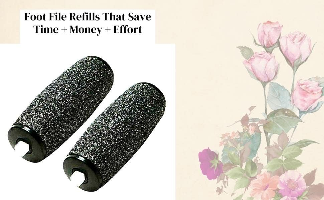 For Scholl Velvet Smooth Express Pedi Replacement Rollers Heads Refills Hard Skin Remover Foot Callus Remover for Feet &ndash; Foot Soak, Feet Hard Skin Remover Foot Scrub (Black Extra Coarse, 8) image number 5