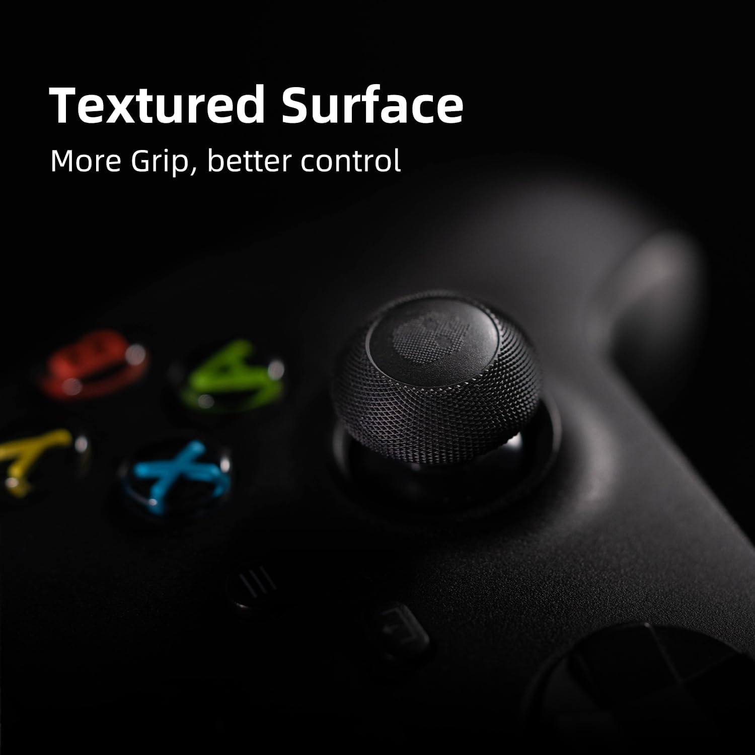 Skull & Co. Convex Thumb Grip Caps Joystick Cap Analogue Stick Cover Thumbstick Grip Cover for Xbox (XSX/XB1) Controller - Black, 2 Pairs (4 Pieces) image number 3