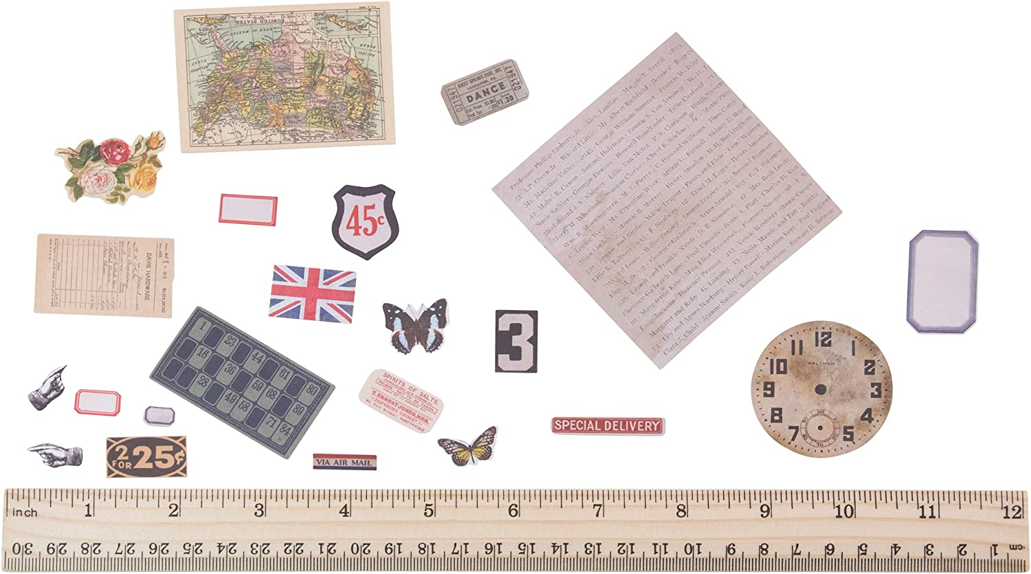 Tim Holtz Idea-Ology Ephemera Pack - Snippets By, Various Sizes, 111 Pieces (TH93564) image number 1