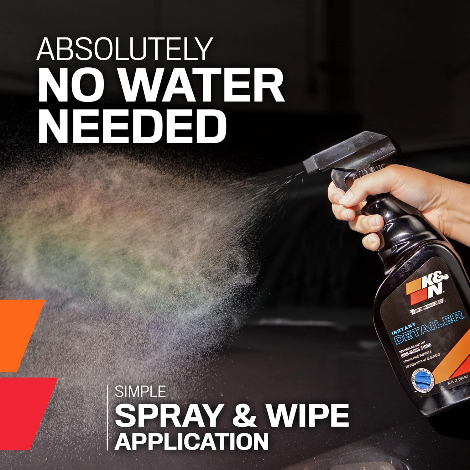 K&N Instant Waterless Detailer - Pump Spray and Wipe, 22Oz image number 6