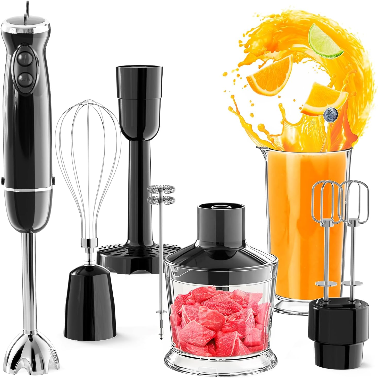 Micomlan Hand Stick Blender - 7In1 Electric Blenders, 1000W Immersion Handheld Blender Set with 12 Speed Heavy Duty Motor, Bpa-Free Handheld Mixer with 500Ml Mixing Beaker for Soup,Smoothie,Baby Food image number 6