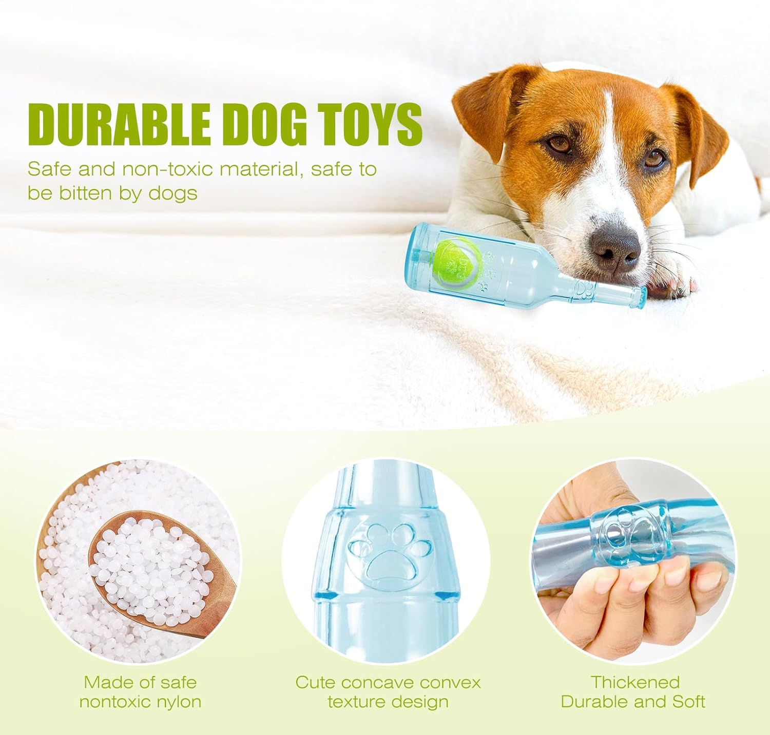 Dog Toy, Dog Retriever Toy, Floating Squeaky Dog Toy, Interactive Fetch Toy for Play and Training, Bottle Shape with Tennis Ball inside (Small X2) image number 3