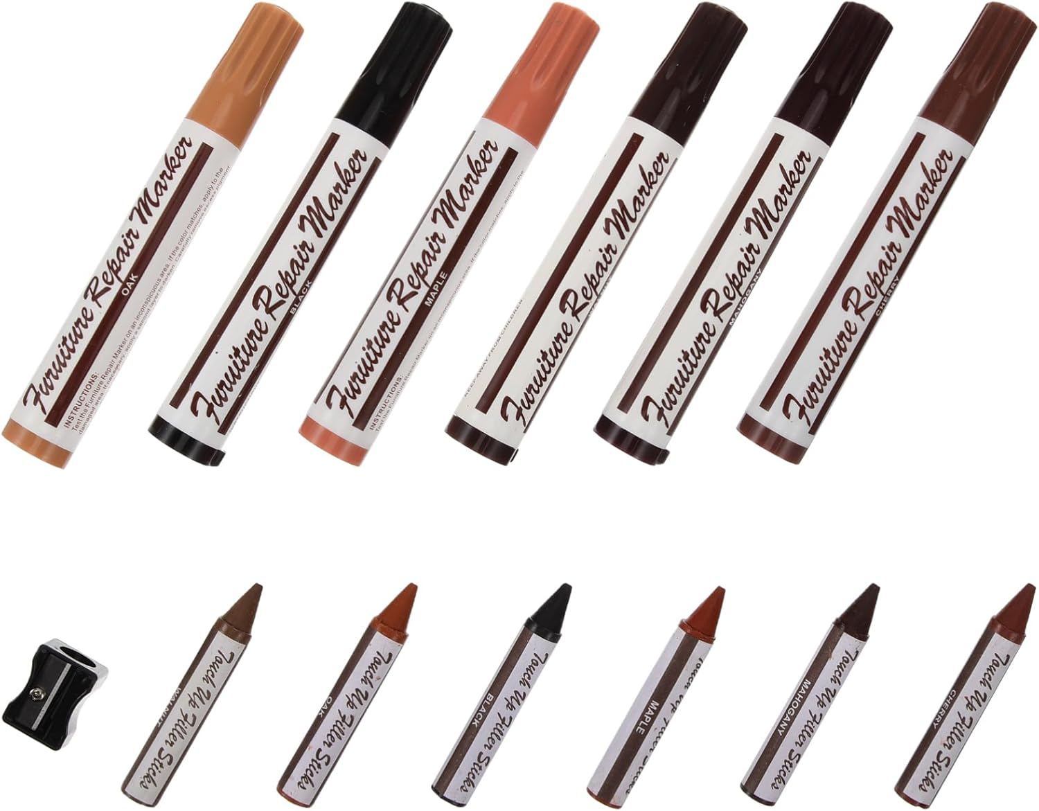 Wood Stain Repair Pen Furniture Touch-Up Markers Wood Repair Kit Scratch Markers for Furniture Supplies for Home image number 2