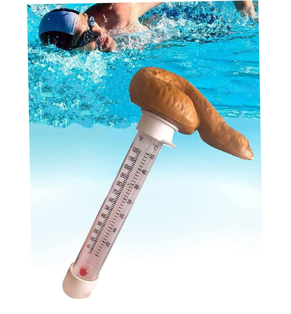 Swimming Pools Thermometer Floating Poop Prank Thermometer Water Thermometer for Spas Hot Tubs image number 1