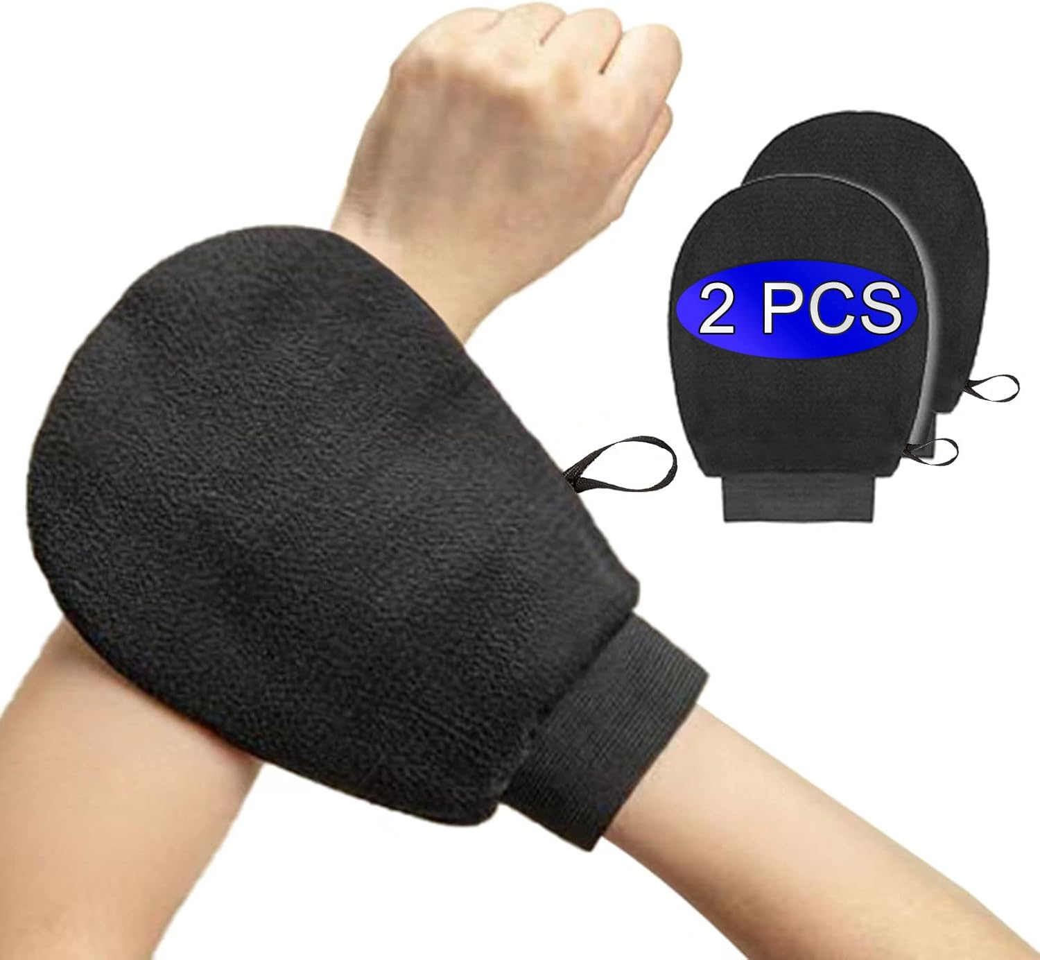 Exfoliating Mitts 2Pcs, Body Scrub Gloves for Bath or Shower, Men'S Women'S Deep Clean Exfoliating Tool to Remove Dead Skin and Dirt, Home Spa Exfoliating Gloves for Self-Tanning image number 2
