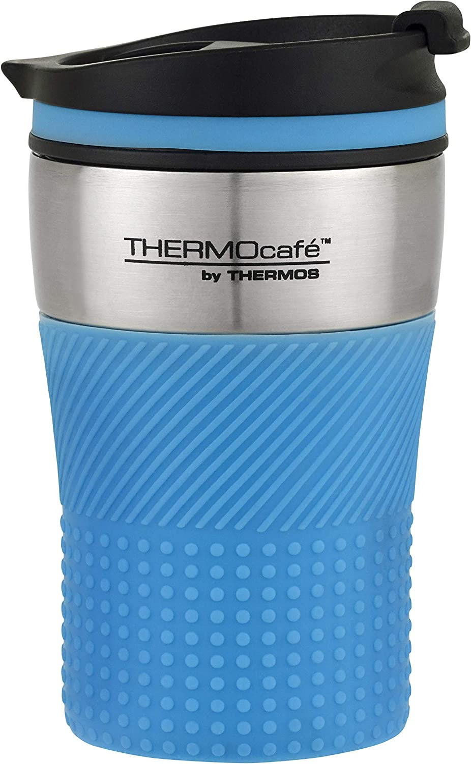 Thermocafe by Thermos Vacuum Insulated Stainless Steel Travel Cup, 200Ml, Black, HV200BK6AUS