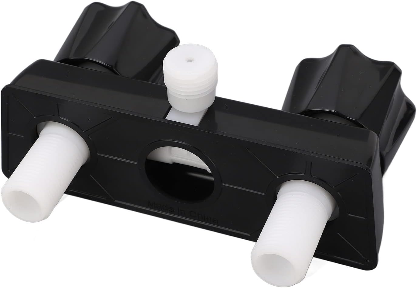 RV Shower Faucet Valve Diverter Shower Mixing Valve Control Dual Knob Wheel RV Motor Home (White)