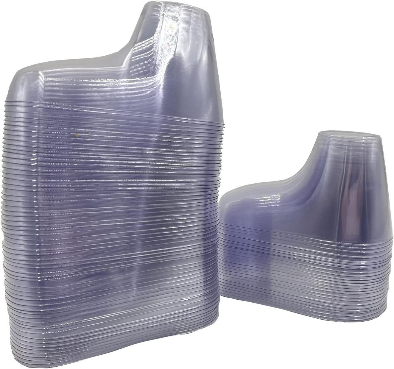 Baby Shoes Display Baby Booties Forms Baby Sock Display, 50Pcs 10Cm Clear Plastic Baby Feet Display Durable Toddler Crochet Baby Shoes Holder, Blue image number 5