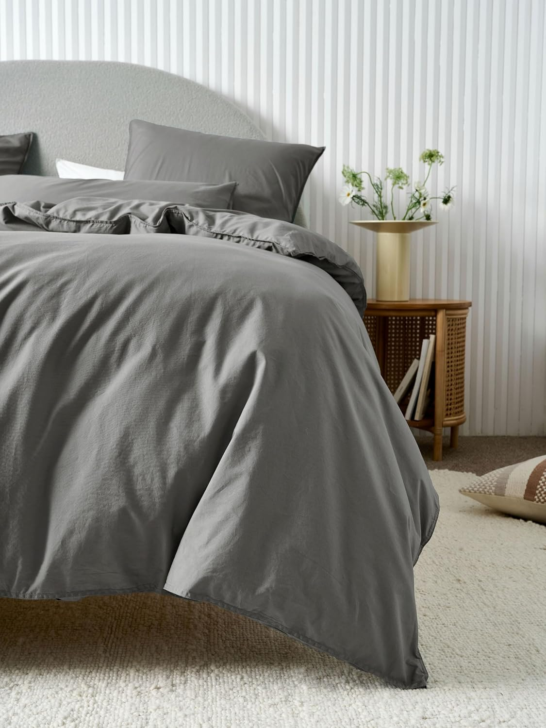 Linen House Terra Quilt Cover Set, Steel, Double Bed image number 3