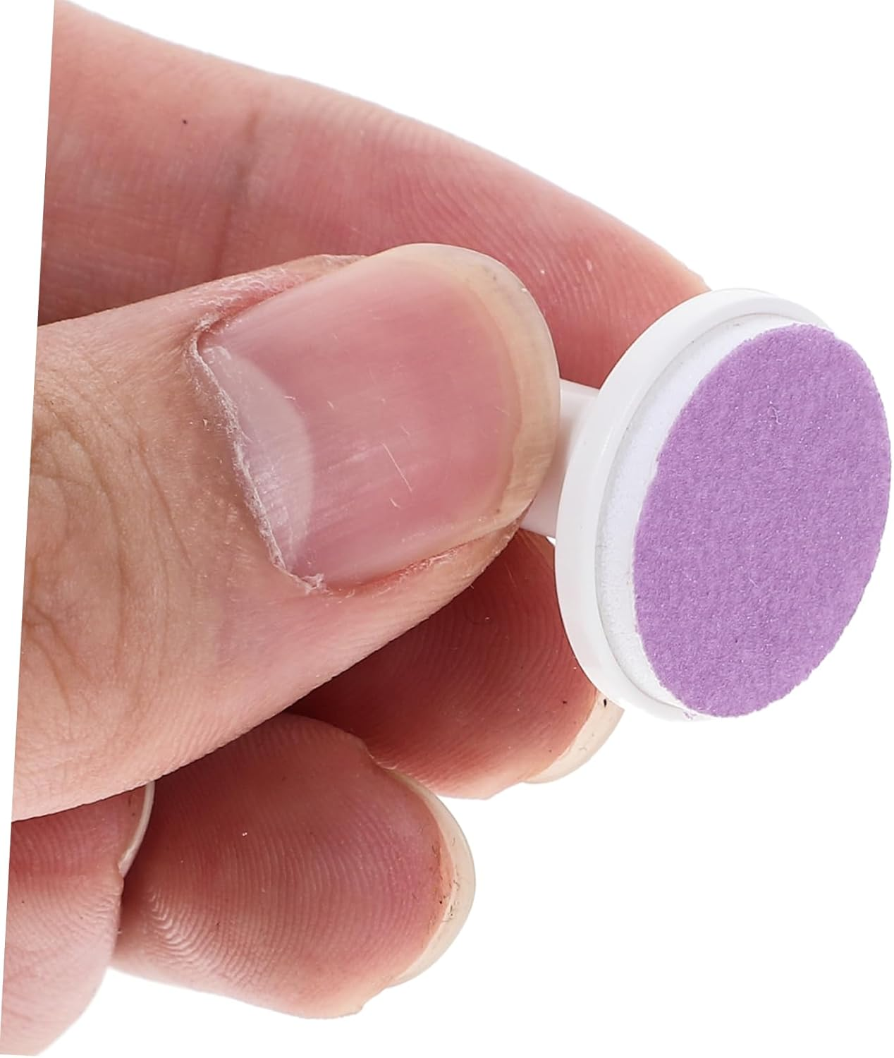 Vaguelly 12Pcs Electric Infant Nail Trimmer Replacement Heads Purple Nail Grinding Pads for 6-12 Months Tool for Newborns image number 2