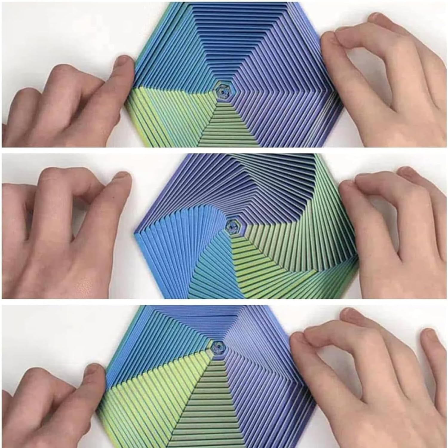 Fractal Fidget Hexagon,3D Printed Hexagon Fidget Toy,Infinity Cube Sensory Toys,Hexagon Spiral Visual Fingertip Toys for Stress Anxiety Kids & Adults Infinity Cubes