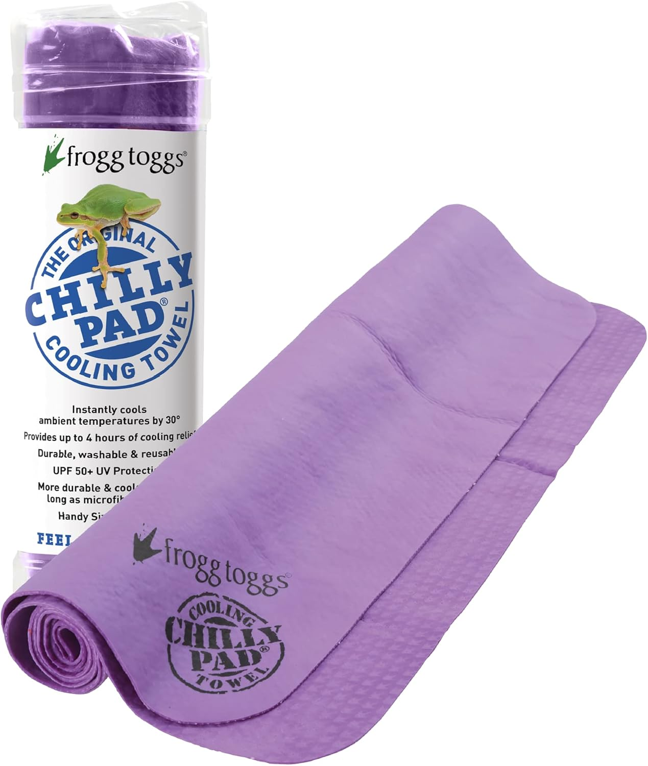 FROGG TOGGS Chilly Pad, Instant Cooling Towel, Long Lasting, Reusable, Sports and Outdoors Neck Towel 33X13