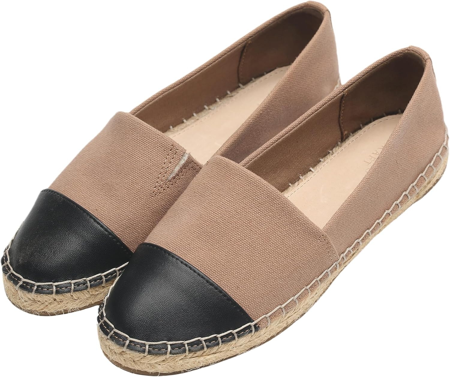 Landing Craft Espadrilles Flats for Women,Nonslip Loafers Breathable round Toe Canvas Flats image number 7