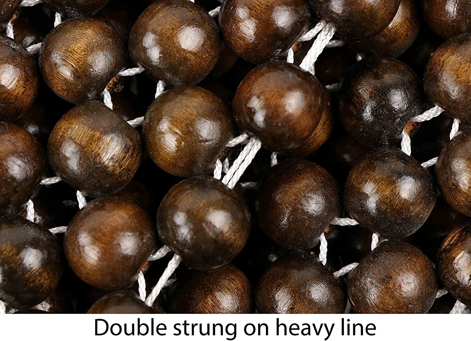 Natural Wood Beaded Seat Cover Massaging Cool Cushion for Car Truck. Keeps the Back from Getting Sweaty While Driving. Makes Driving More Bearable and Less Painful on Long Trips image number 1